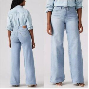 NWT Levi's 318 Shaping Wide Leg Mid Rise Women's Jeans Size 30/32